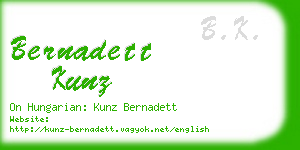 bernadett kunz business card